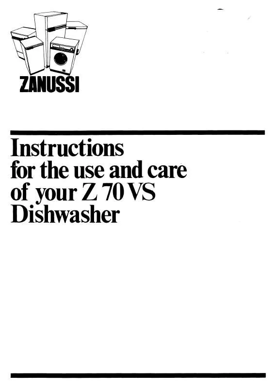 Mode d'emploi ZANUSSI Z70VS