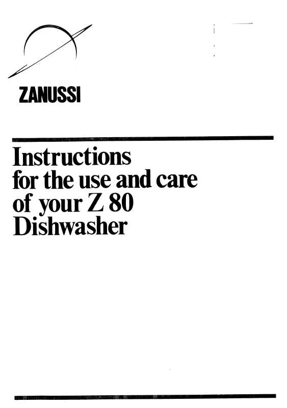 Mode d'emploi ZANUSSI Z80