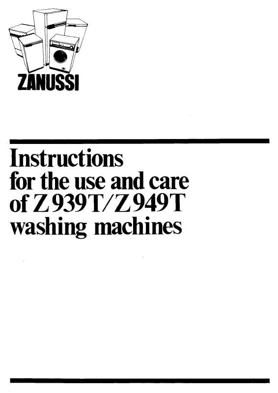 Mode d'emploi ZANUSSI Z939T