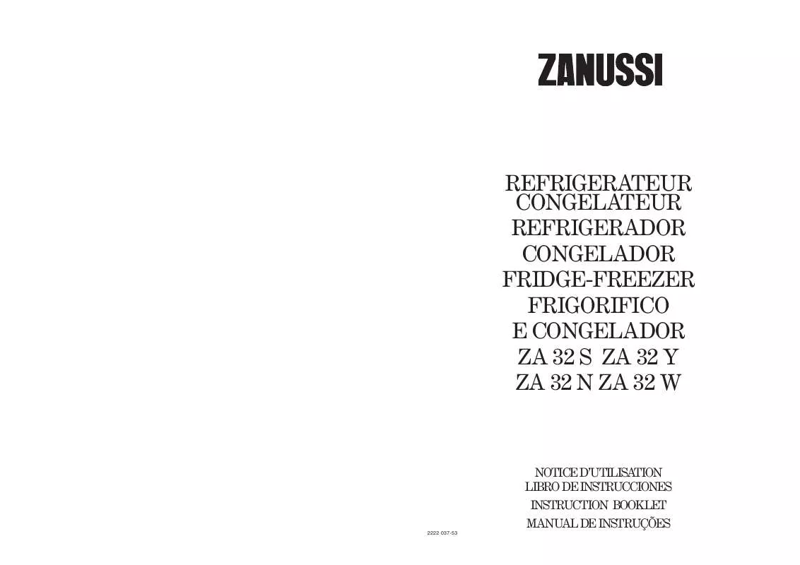 Mode d'emploi ZANUSSI ZA32N