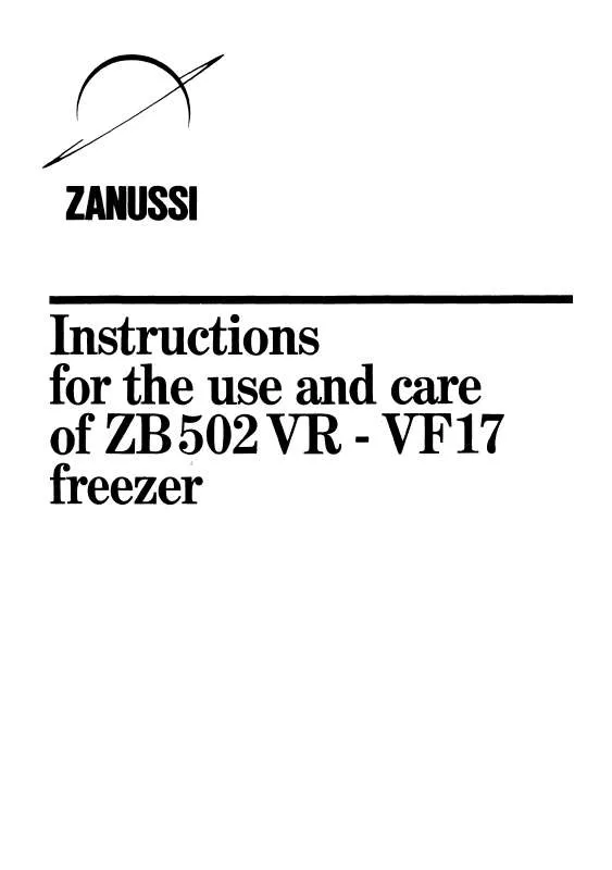 Mode d'emploi ZANUSSI ZB502V