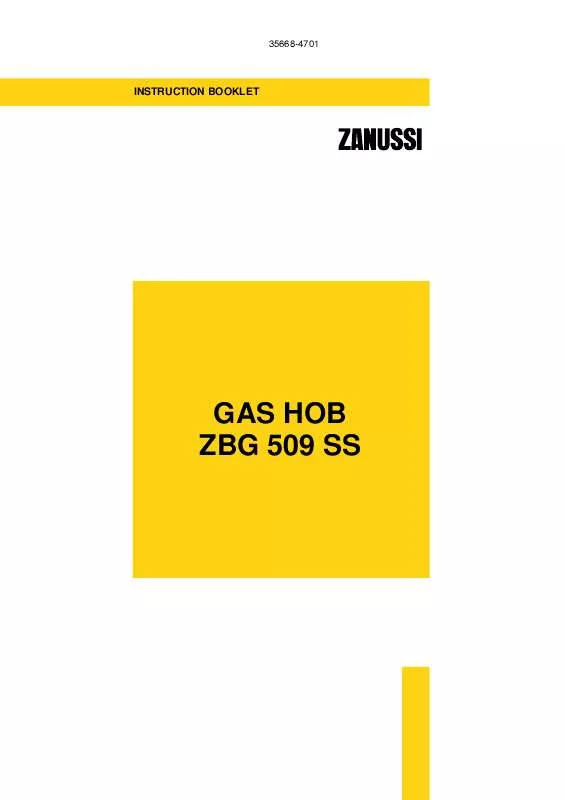 Mode d'emploi ZANUSSI ZBG509SS