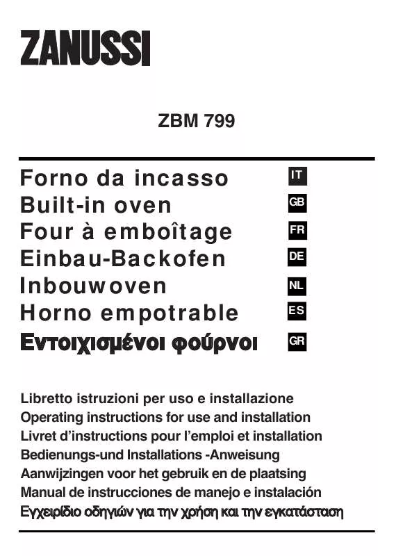 Mode d'emploi ZANUSSI ZBM799X