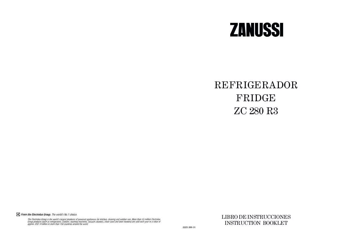 Mode d'emploi ZANUSSI ZC280R3