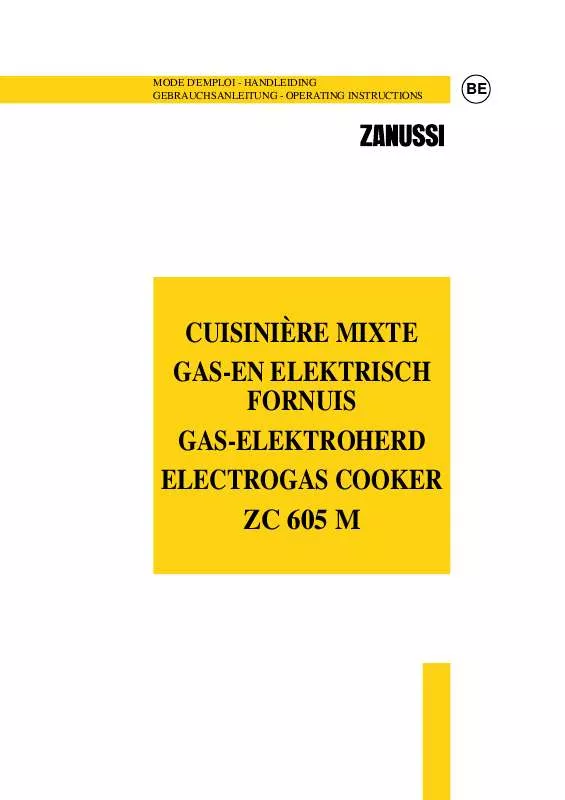 Mode d'emploi ZANUSSI ZC605M