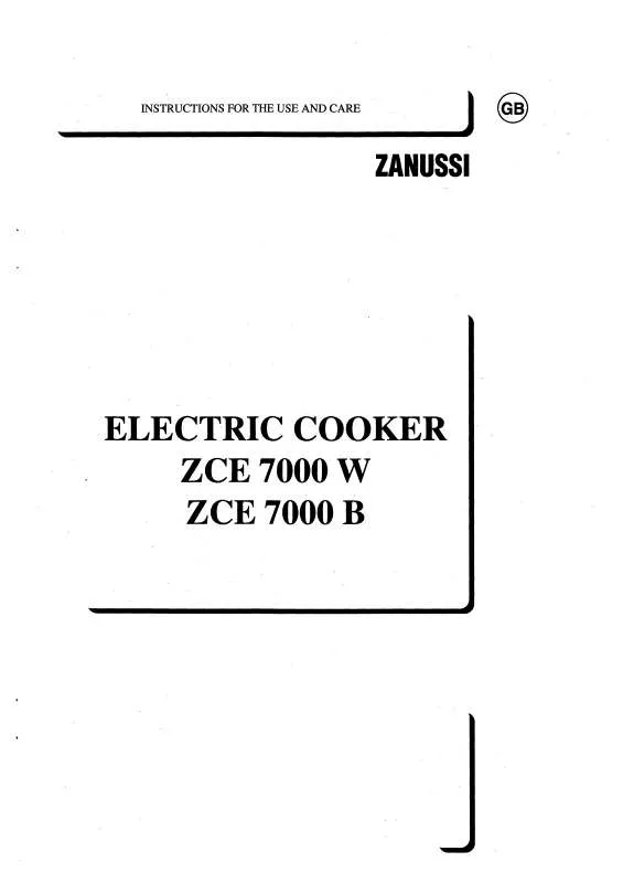 Mode d'emploi ZANUSSI ZCE7000W