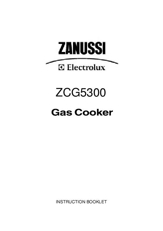 Mode d'emploi ZANUSSI ZCG5300BKN