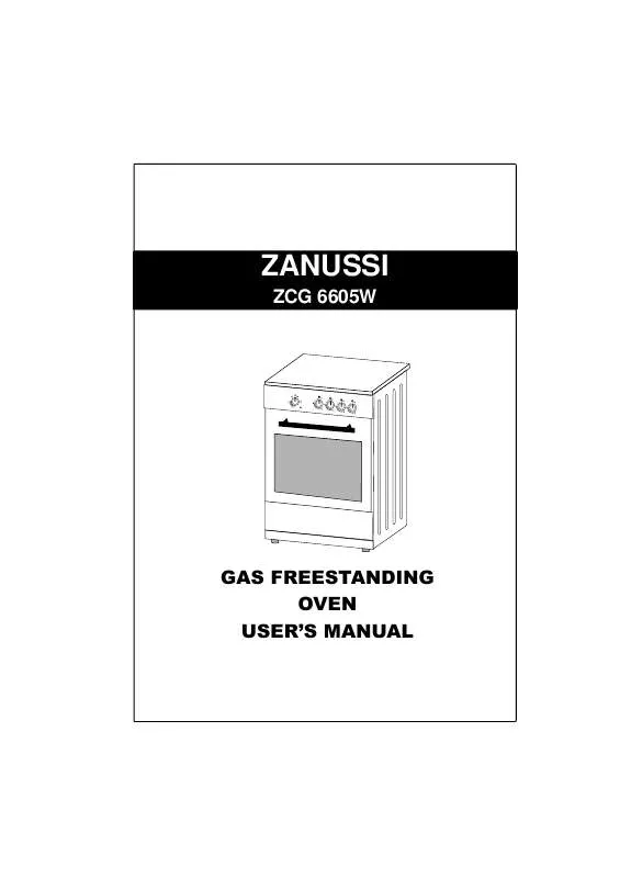 Mode d'emploi ZANUSSI ZCG6605W