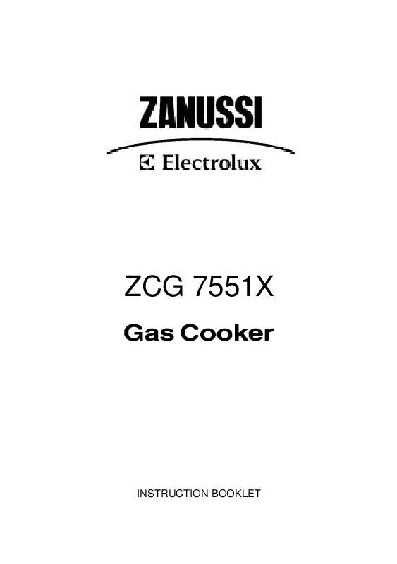 Mode d'emploi ZANUSSI ZCG7551XL