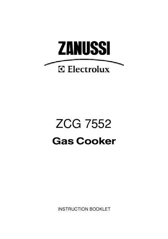 Mode d'emploi ZANUSSI ZCG7552XL