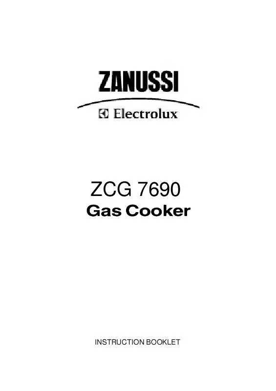 Mode d'emploi ZANUSSI ZCG7690XL