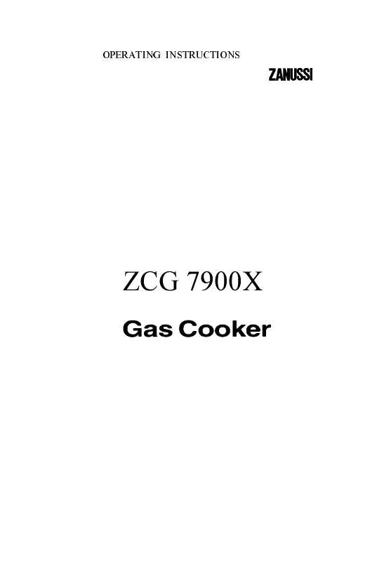 Mode d'emploi ZANUSSI ZCG7900XN