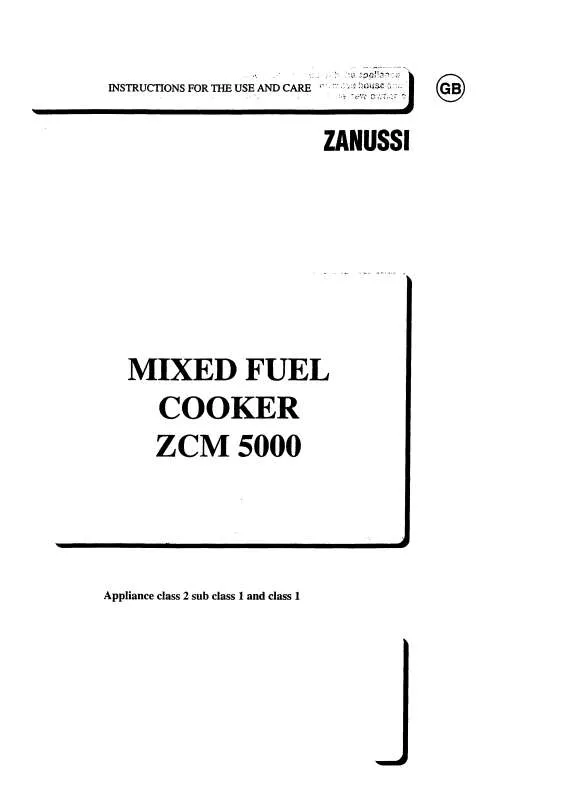 Mode d'emploi ZANUSSI ZCM5000
