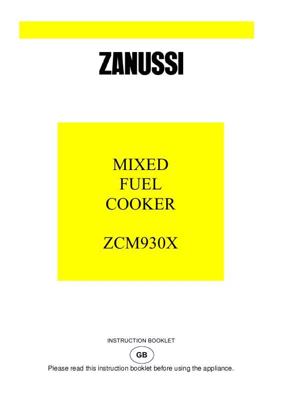 Mode d'emploi ZANUSSI ZCM930X