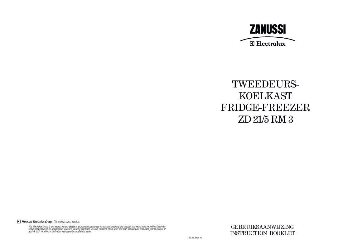 Mode d'emploi ZANUSSI ZD21/5RM3