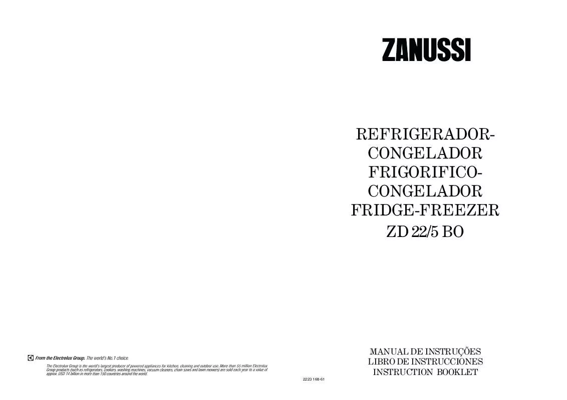 Mode d'emploi ZANUSSI ZD22/5BO