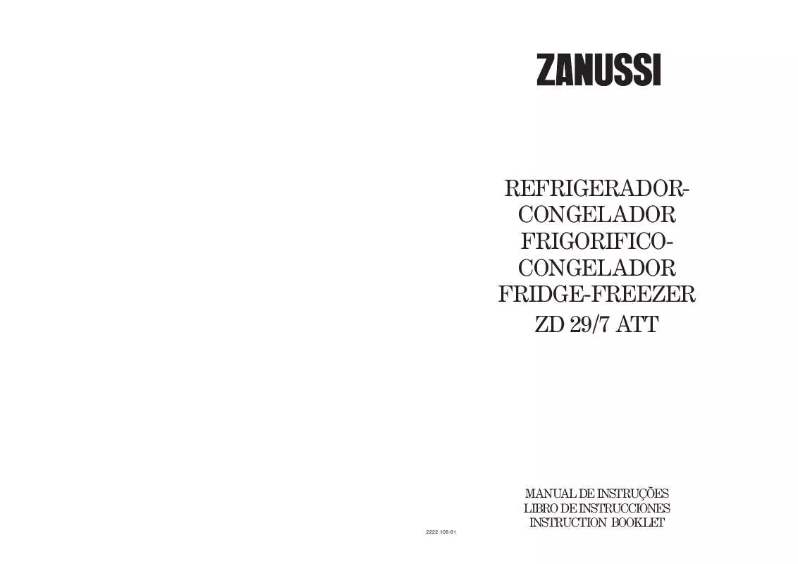 Mode d'emploi ZANUSSI ZD29/7ATT
