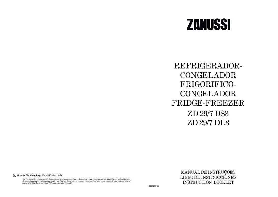 Mode d'emploi ZANUSSI ZD29/7DS3