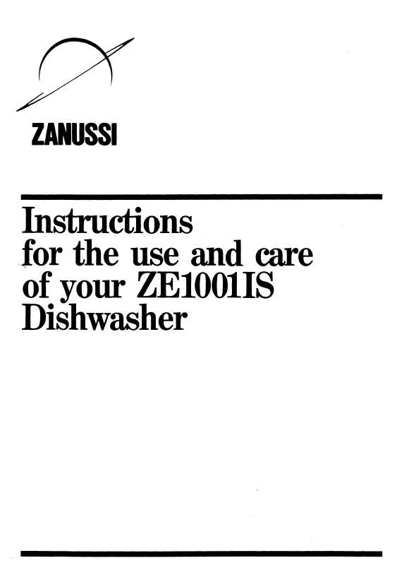 Mode d'emploi ZANUSSI ZE1001IS