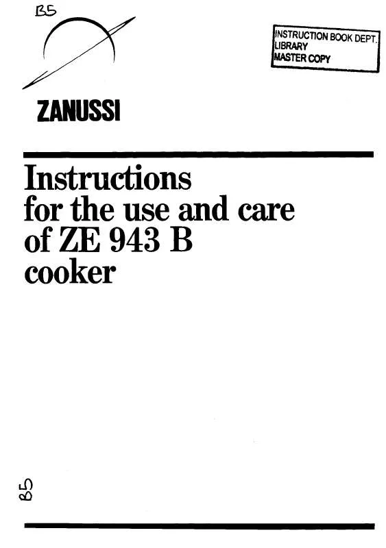 Mode d'emploi ZANUSSI ZE943B