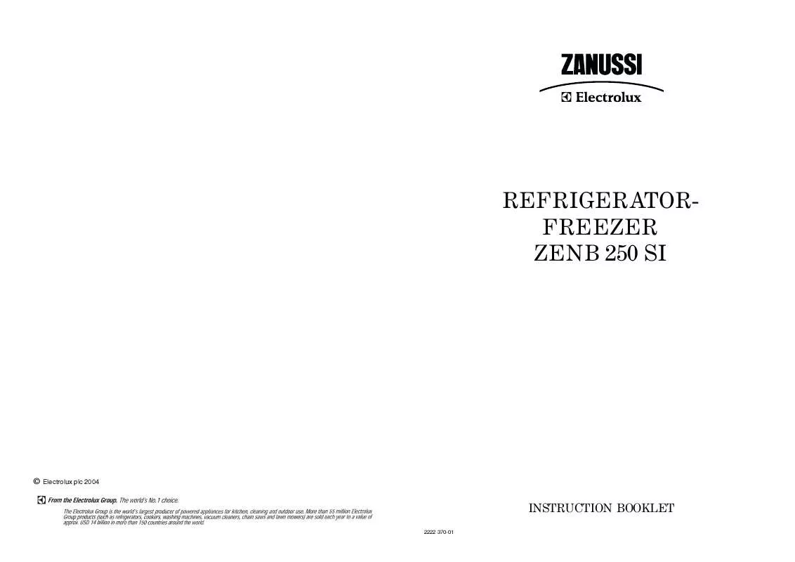 Mode d'emploi ZANUSSI ZENB250SI
