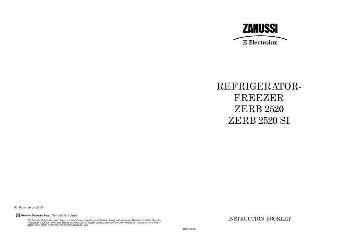 Mode d'emploi ZANUSSI ZERB2520