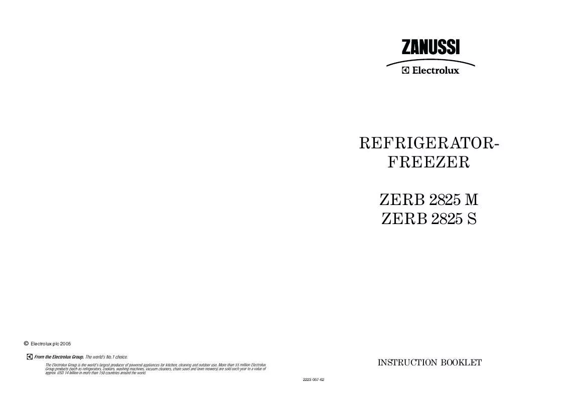 Mode d'emploi ZANUSSI ZERB2825M
