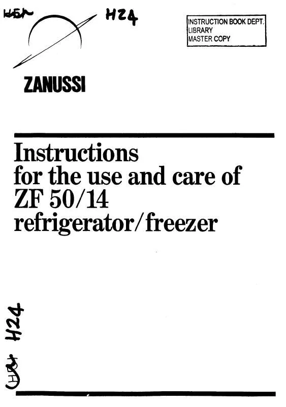 Mode d'emploi ZANUSSI ZF50-14