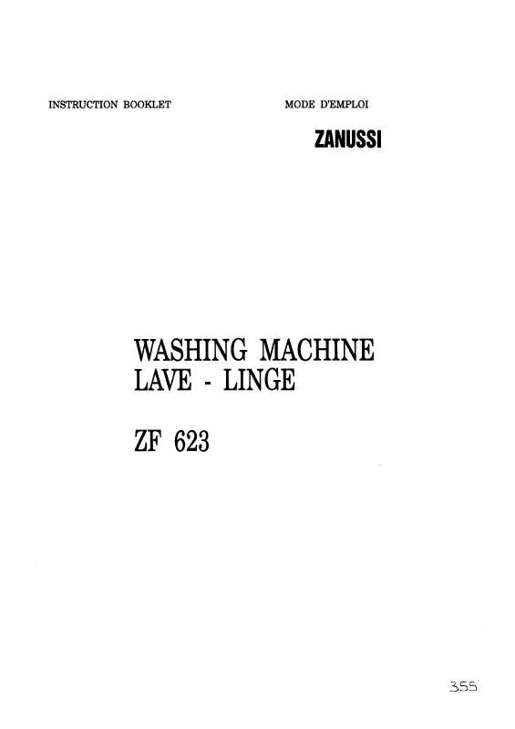 Mode d'emploi ZANUSSI ZF623