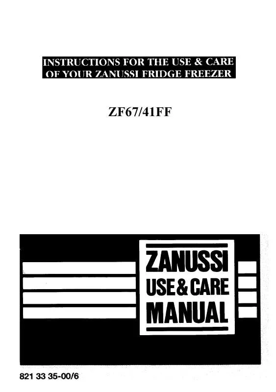 Mode d'emploi ZANUSSI ZF67/41FF
