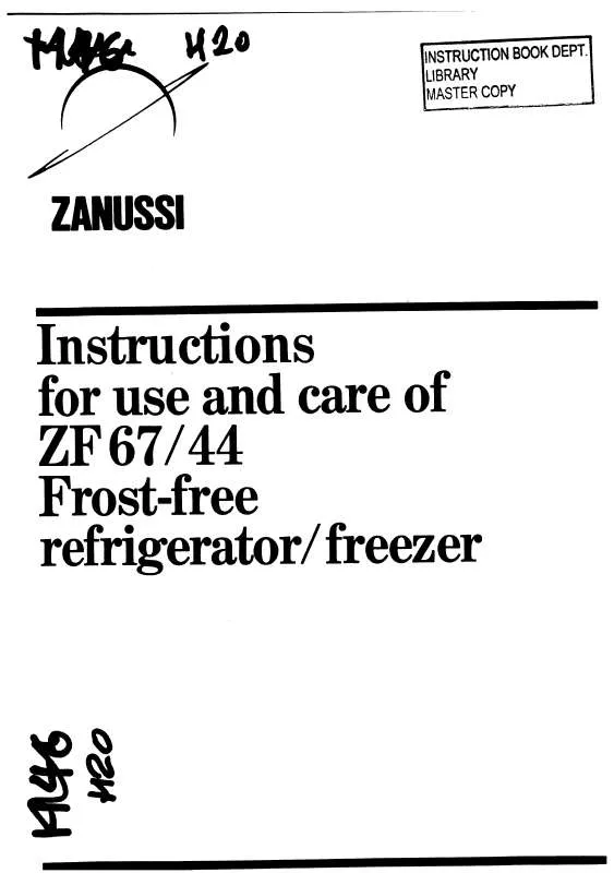 Mode d'emploi ZANUSSI ZF67-44