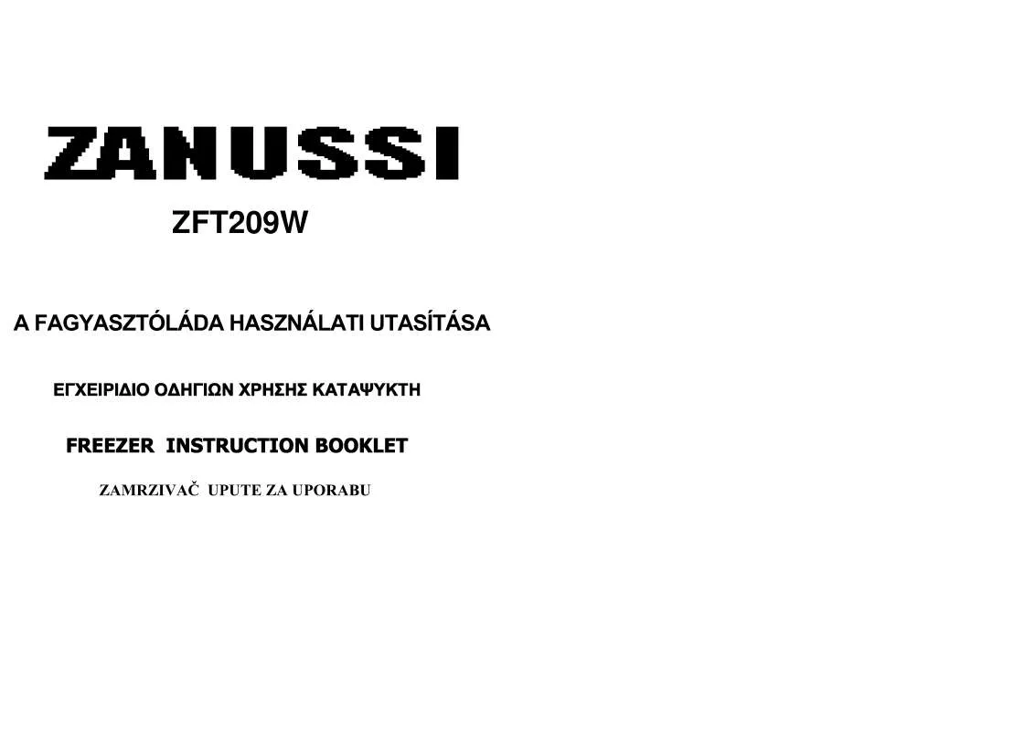 Mode d'emploi ZANUSSI ZFT209W