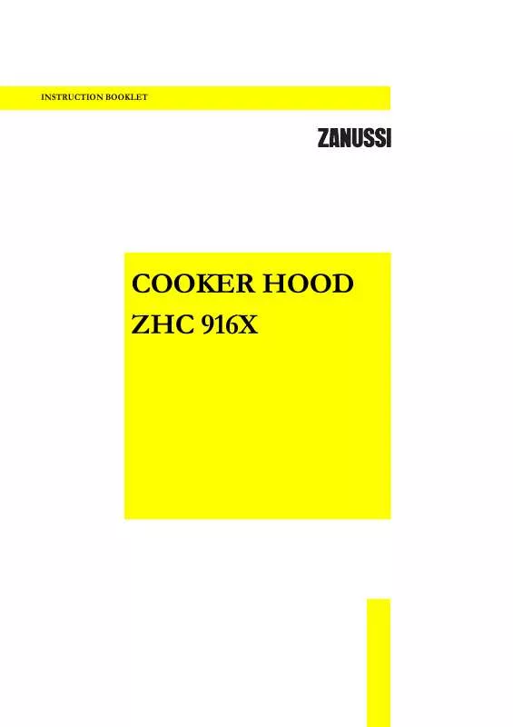Mode d'emploi ZANUSSI ZHC916X