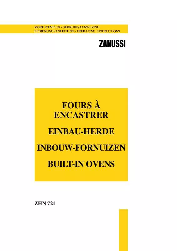 Mode d'emploi ZANUSSI ZHN721B