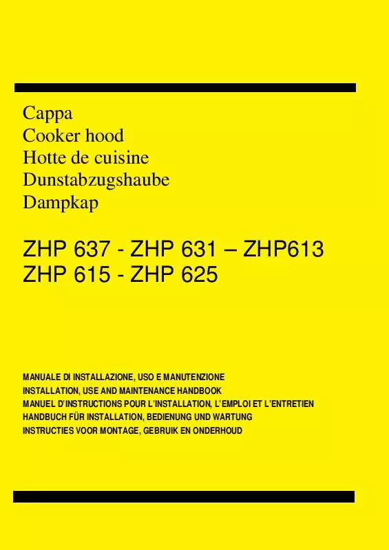 Mode d'emploi ZANUSSI ZHP 631