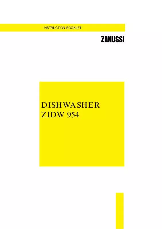 Mode d'emploi ZANUSSI ZIDW954