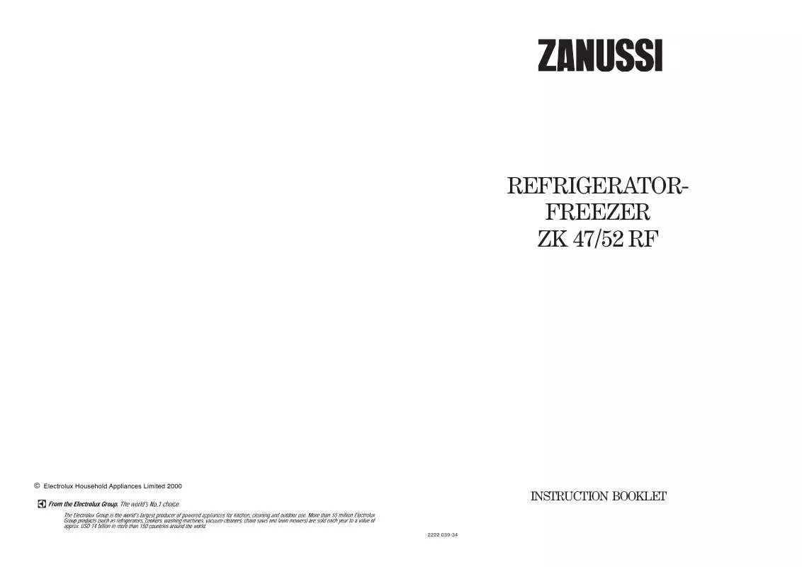 Mode d'emploi ZANUSSI ZK47/52RF