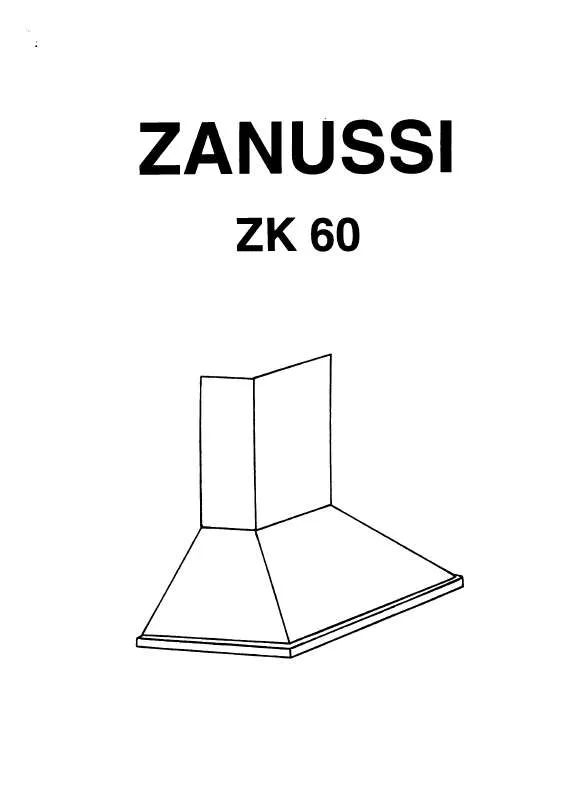 Mode d'emploi ZANUSSI ZK60X