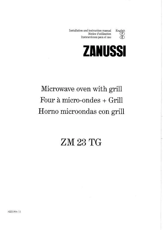 Mode d'emploi ZANUSSI ZM23TGWH