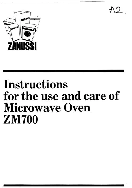 Mode d'emploi ZANUSSI ZM700