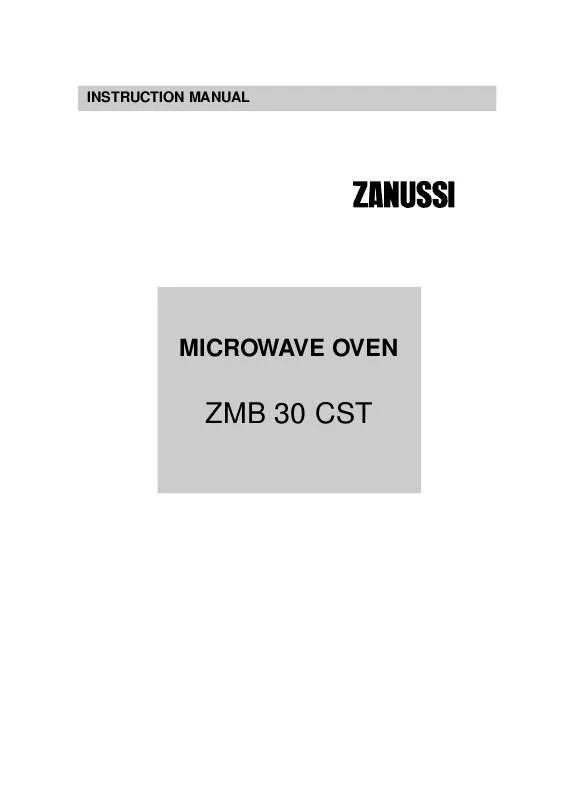 Mode d'emploi ZANUSSI ZMB30CSTX