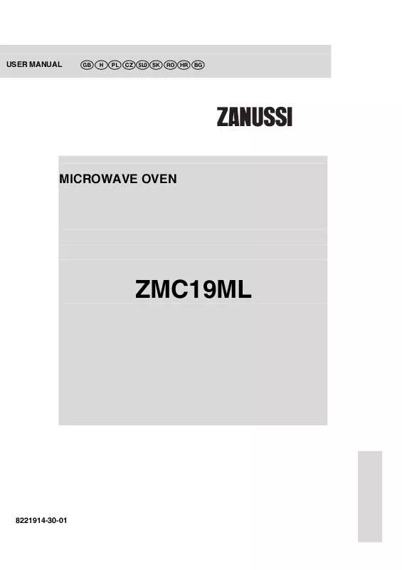Mode d'emploi ZANUSSI ZMC19ML