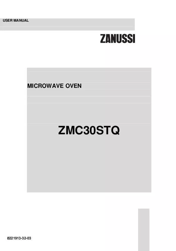 Mode d'emploi ZANUSSI ZMC30STQA