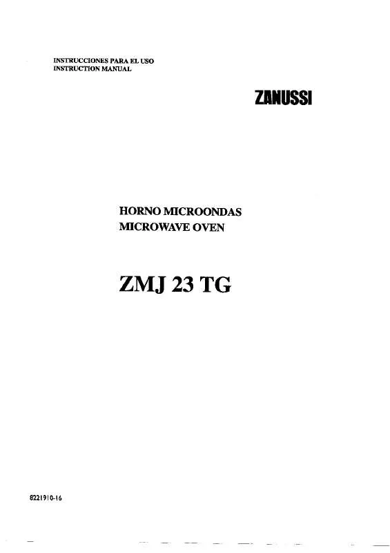 Mode d'emploi ZANUSSI ZMG23TG