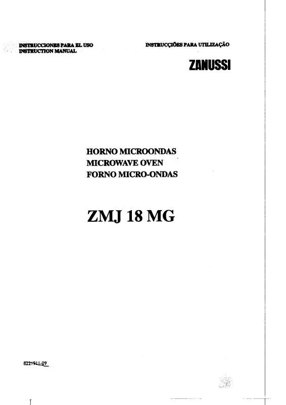 Mode d'emploi ZANUSSI ZMJ18MGS