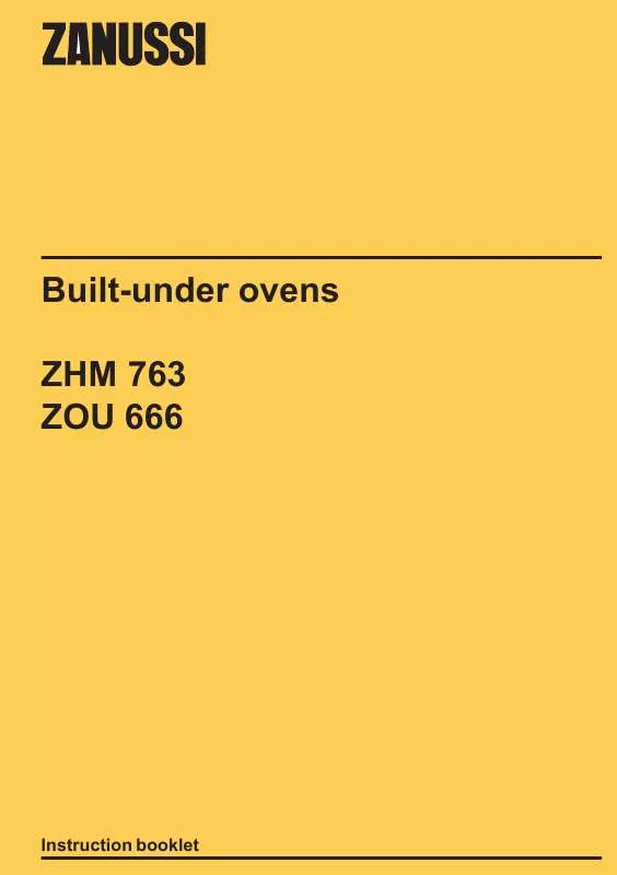 Mode d'emploi ZANUSSI ZOU666X