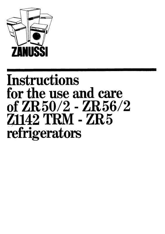 Mode d'emploi ZANUSSI ZR56-2