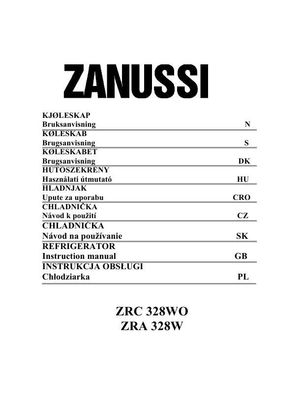 Mode d'emploi ZANUSSI ZRA328W