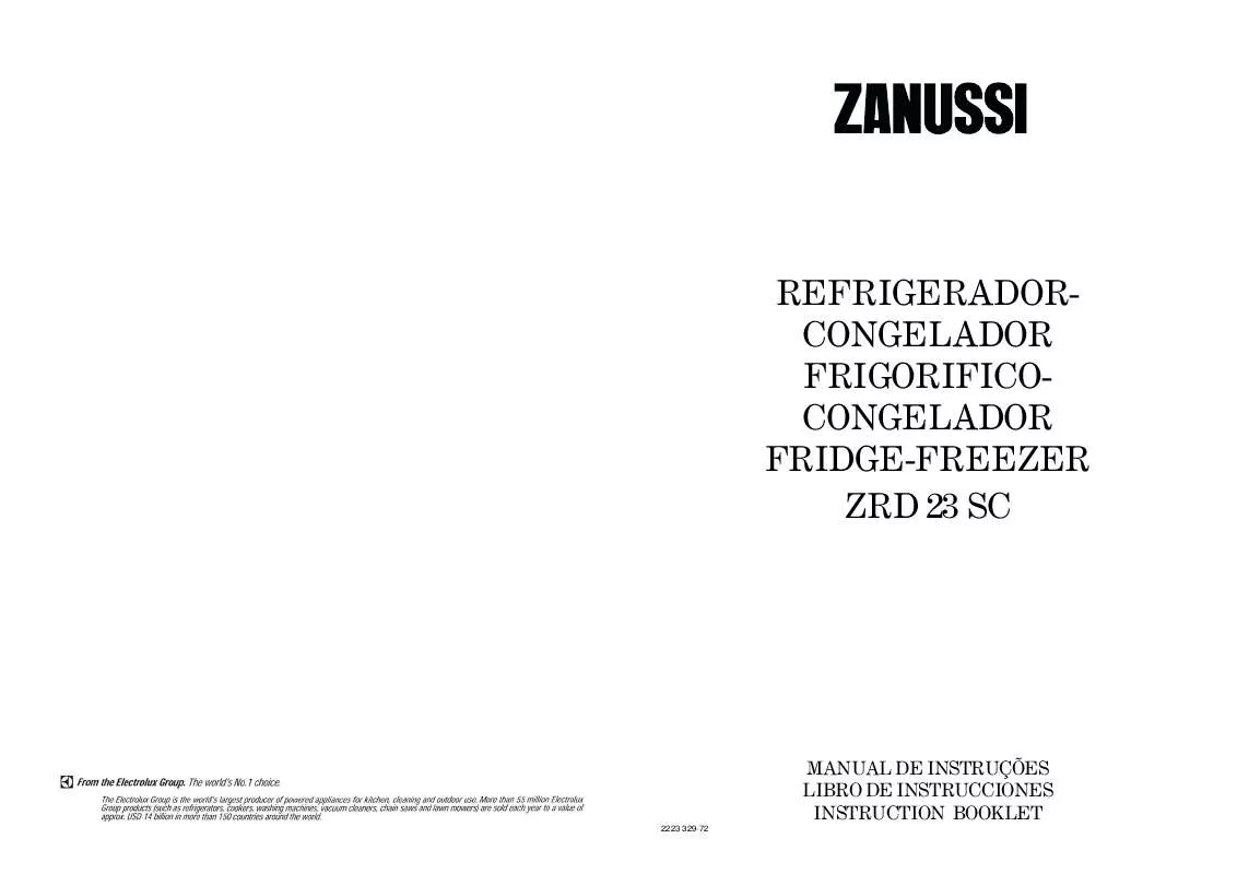 Mode d'emploi ZANUSSI ZRD23SC