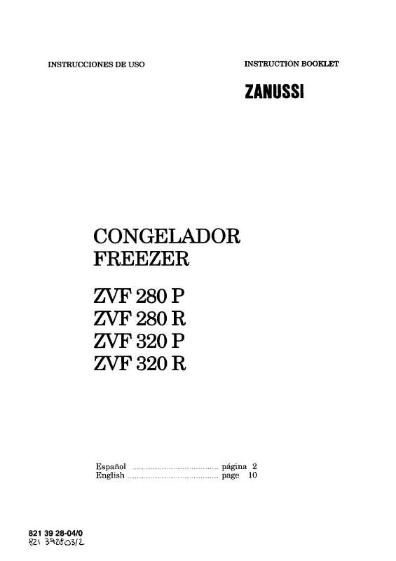 Mode d'emploi ZANUSSI ZVF320R